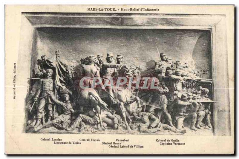 Mars la Tour - High Relief of Infantry - Old Postcard Militaria