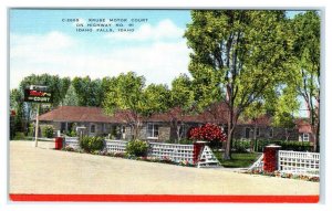 IDAHO FALLS, ID ~ Roadside KRUSE MOTOR COURT ca 1940s Linen  Postcard