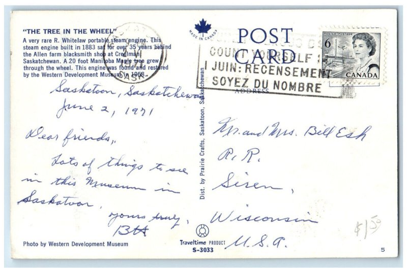 1971 Western Development Museum North Battleford Yorkton Saskatoon Postcard