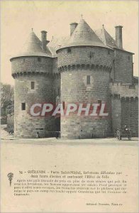 Postcard Old Guerande St. Michael's Gate Fortress defended by two Pupils and ...