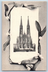 Vienna Austria Postcard Votiv Church Building View c1905 Unposted Antique