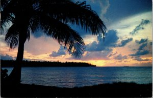 Sunset Caribbean Vacationland Puerto Rico Postcard 1965