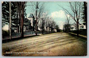 Broad Street  Meridan   Connecticut   Postcard 1909