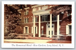 Long Island New York~The Homestead Hotel Kew Gardens Front View~Vintage Postcard
