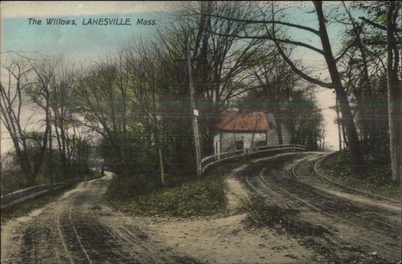 Lanesville MA The Willows Road Scene c1910 Postcard United States Massachusetts Other
