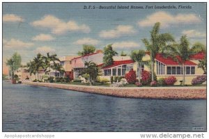 Florida Fort Lauderdale Beautiful Island Homes 1952