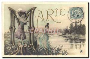 Old Postcard Fancy Marie Surname