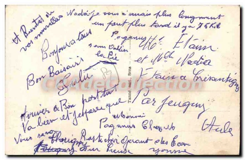 Postcard Old Fleurigny Chateau external Northwest coastal View