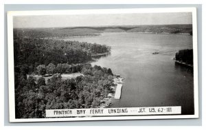 Vintage 1940's Photo Postcard Aerial View Panther Bay Ferry Landing Arkansas