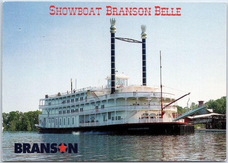 VINTAGE CONTINENTAL SIZE POSTCARD SHOWBOAT BRANSON BELLE