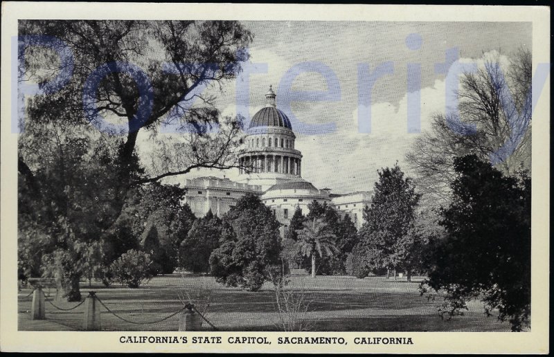 RPPC B/W CALIFORNIA STAE CAPITOL, SACRAMENTO CAL.