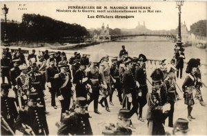 CPA PARIS Funerailles de Maurice BERTEAUX 1911 Officiers etrangers (1243441) 