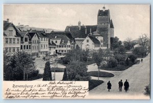 Ravensburg Germany Postcard View of The Promenade 1905 Posted Antique