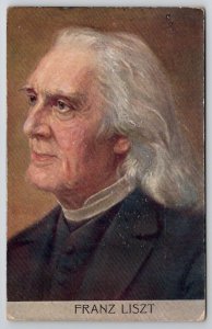 Franz Liszt Hungarian Composer Art Postcard L38