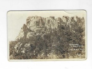 Vtg 1920's/30's RPPC Rushmore Mountains,  South Dakota Postcard