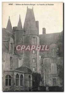 Postcard Old Glass Chateau des Rochers Sevigne The Tourele the Staircase