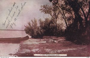 LAKE MINNETONKA, Minnesota, PU-1909; Shoreside view, Canoe