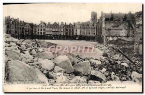 Old Postcard Arras A quarter of the square Army