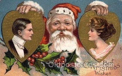 Christmas Santa Claus Unused very light crease left top corner tip, light pai...