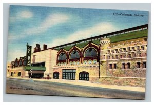 Vintage 1940's Postcard Coliseum Sports Arena Exhibition Hall Chicago Illinois