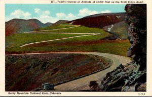 Colorado Rocky Mountains Tundra Curves On Trail Ridge Road