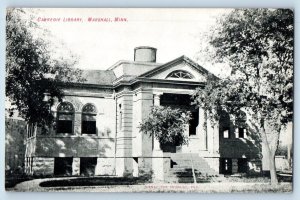 Marshall Minnesota Postcard Carnegie Library Exterior View 1940 Vintage Antique