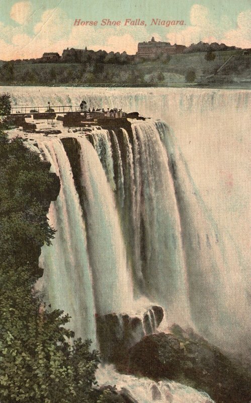 Vintage Postcard 1913 Horse Shoe Falls Niagara Canadian Waterfall Canada
