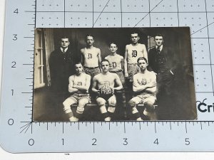 RPPC Postcard Doylestown High School Basketball PA 1920 Bucks County PA