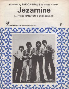 The Casuals Jezamine Mod 1960s Decca Sheet Music