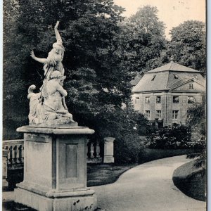 c1910s Dresden, Germany Centaur Sculpture Royal Large Garden Path Building A352