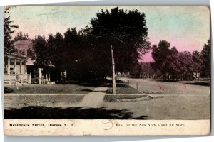 Residence Street, Huron SD c1912 Vintage Postcard E35