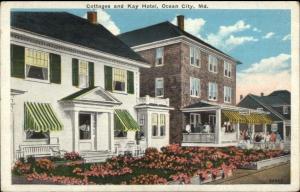 Ocean City MD Cottages & Kay Hotel c1920 Postcard