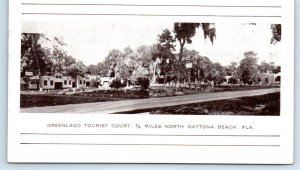 DAYTONA BEACH, Florida FL ~ Roadside Motel GREENLAND TOURIST COURT Postcard