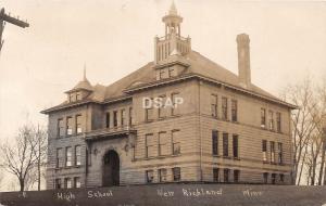 C84/ New Richland  Minnesota Mn Real Photo RPPC Postcard 1911 High School