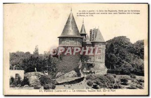 Old Postcard Pornic The Chateu South Facade On The Harbor