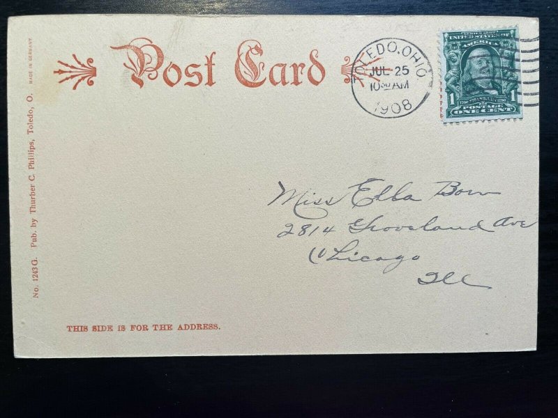 Vintage Postcard 1908 Toledo Hospital Toledo Ohio (OH)