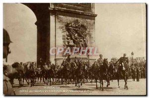 Old Postcard Army July 14, 1919 The parade of victorious troops Marechaux Foc...