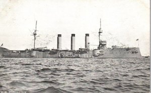 Postcard Royal Navy Battleship HMS Suffolk Photo c1900s