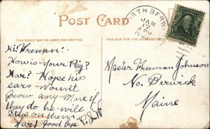 Gene Carr Children Play Prank on Old Man ONE O CAT c1910 Postcard