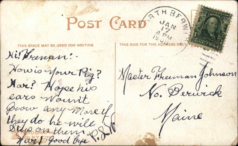 Gene Carr Children Play Prank on Old Man ONE O CAT c1910 Postcard