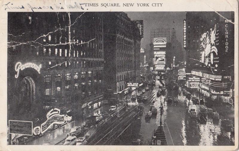 B79385 times square new york city car voiture USA front/back image