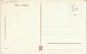 K.J. Bp. Zakonako Kotor Cattaro Postcard Antique Divided Back Unused Unposted 