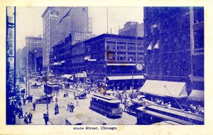 IL - Chicago. State Street, Trolleys