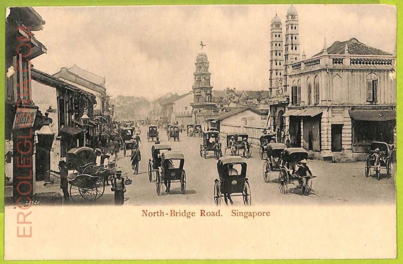 ae9268 - SINGAPORE -  VINTAGE POSTCARD - North-Bridge Road