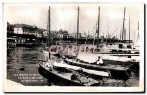 Old Postcard Evian les Bains Port and Pleasure boats