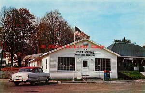 ME, Mechanic Falls, Maine, Post Office, Entrance, 50s Car, Dexter No 11383-B