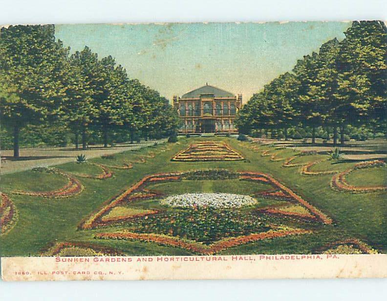 Pre-1907 SUNKEN GARDEN AT HORTICULTURAL HALL Philadelphia Pennsylvania PA G2660