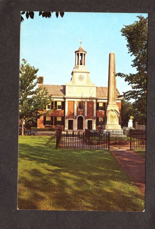 MA Town City Hall Monument Westboro Mass Massachusetts Postcard