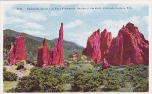 Cathedral Spires And Rock Formation Garden Of The Gods Colorado Springs Colorado