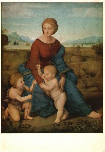 Postcard The Virgin In The Meadow Wien Kunsthistoriches Museum Raffaelo Santi